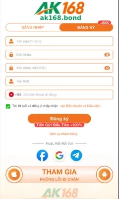 Đăng Ký AK168 Nhanh Chóng Và Dễ Dàng